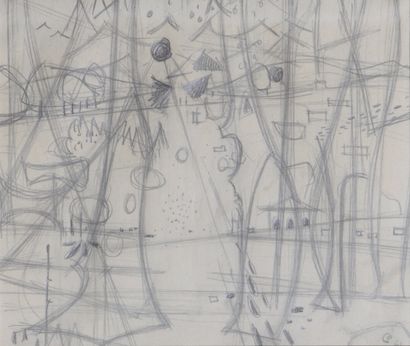 Paul CHARLOT (1906-1985) 
Paysage, 1961 
Crayon...