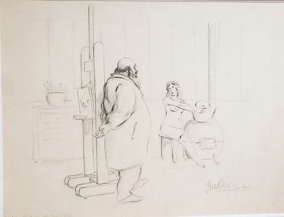 Julien PAVIL (1897-1952) 
Dans l'atelier...