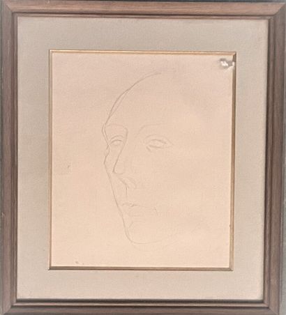  Pierre TAL COAT (1905-1985) 
Portrait d'André Marchand 1933 
Crayon sur papier,...