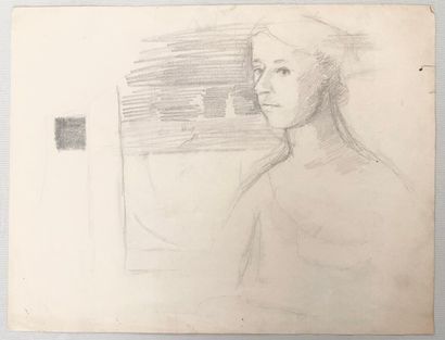  Pierre TAL COAT (1905-1985) 
Soldats - Femme de trois quart - Portrait de femme(un...