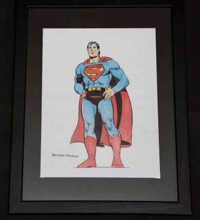 Superman Dessin aquarellé de Superman Etats-Unis...