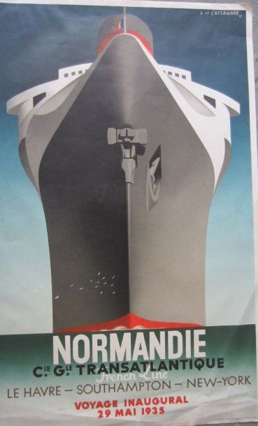 NORMANDIE 1935. Retirage de la célèbre affiche...