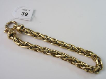 BRACELET chaîne «palmier» en or jaune (750...