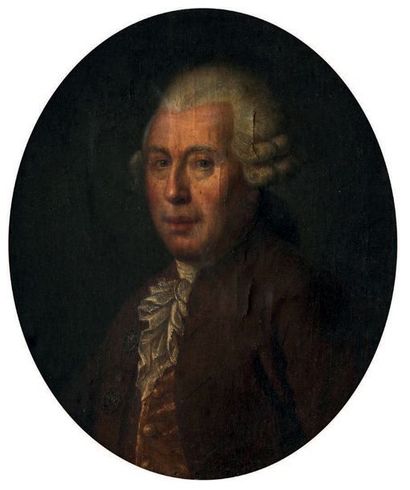 Nicolas-Bernard LEPICIÉ (Paris, 1735-1784), attribué à PORTRAIT D'HOMME Huile sur...