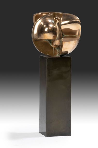 José Louis SANCHEZ (1926-) L'Oiseau Bronze poli Haut. 8cm, avec socle 23 cm, larg....