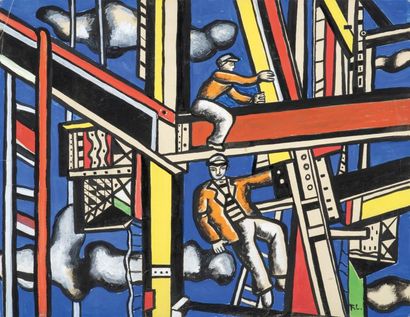 Atelier Fernand LEGER (1881-1955) - (participation possible de Nadia Léger) Les constructeurs,...