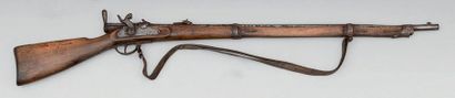 null Bavarian infantry rifle Podwill, model 1858-67.
Iron fittings (stitching). Walnut...
