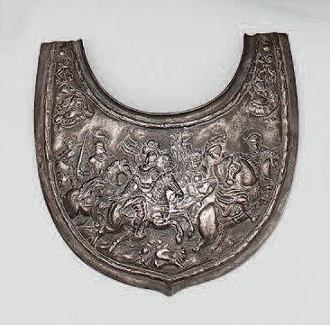 null Beautiful 16th century cast iron necklace.
Decoration of cavalry fights and...
