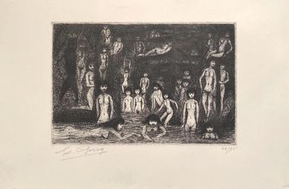 Édouard GOERG (1893-1969): BATHERS.
Etching, signed lower left and numbered "62/75"...