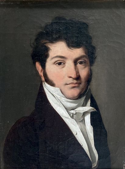 Louis Léopold BOILLY (1761-1845) : PORTRAIT D'HOMME À LA CRAVATE BLANCHE.
Huile sur...
