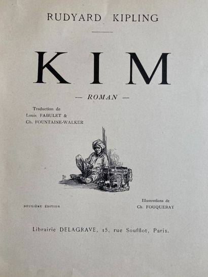 null 
Trois volumes à dos relié, Kipling : - Le livre de la jungle, ill. de Roger...