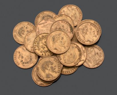 null FRANCE. Trente pièces de vingt francs en or jaune. - Louis XVIII, 1815 (1) -...