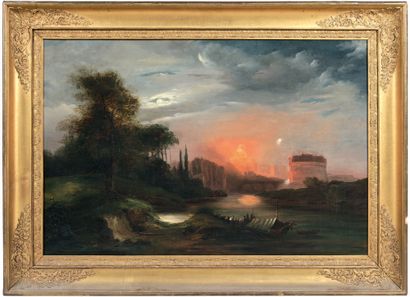 Atelier de Jules COIGNET (1798-1860) : THE ILLUMINATION KNOWN AS GIRANDOLE, OF THE...