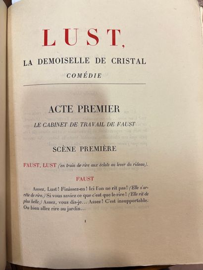 null VALÉRY Paul. « Mon Faust » (ébauche). Paris, Gallimard, 1945 ; in-4 demi-chagrin...