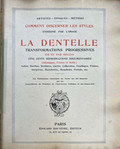 null Quelques volumes sur la dentelle et les tissus, dont Les Grandes collections...
