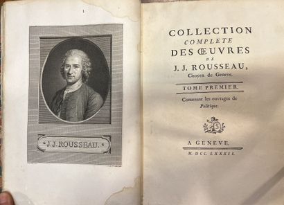 null ROUSSEAU Jean-Jacques. Complete collection of works. Geneva, 1782-1790; 17 volumes...