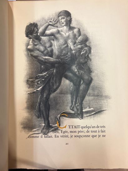 null GIDE André. Thésée. Paris, NRF, 1947 ; in-folio en ff., couverture, chemise...
