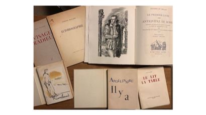 null Ensemble de volumes sur la poésie : - APOLLINAIRE. Il y a. Illustré par E. GOERG....