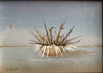 null Serge CARRÉ (b. 1929): RETURNED THISTLE (SIC), 77. Oil on canvas, signed lower...