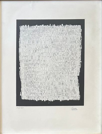  CESAR (César BALDACINI, dit) (1926-2001) : SANS TITRE. Lithographie et gaufrage,... Gazette Drouot