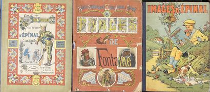 null Trois albums d'images d'Épinal in-folio : - ""Contes moraux, Contes merveilleux,...