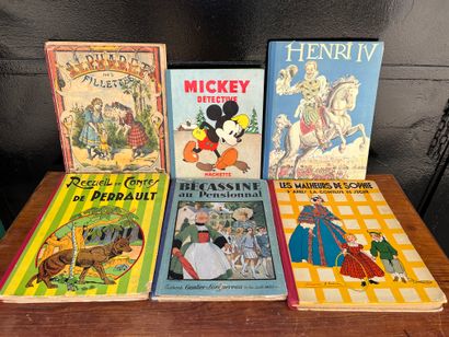 null Ensemble de livres pour enfants : - Mickey détective, Hachette, Paris, 1933...