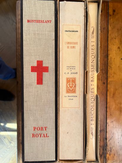 null Trois volumes illustrés sous cartonnage : - GALTIER Charles et JOU Louis. Bucoliques...