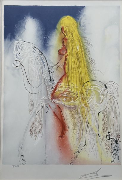 null Salvador DALI (1904-1989): LADY GODIVA. Lithograph printed in colors, signed...