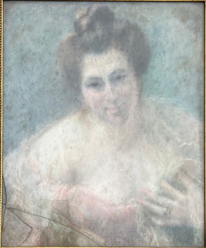 null Marguerite de MESGUIL DE CHAMBOURG (19th - 20th century) : PORTRAIT OF A WOMAN....