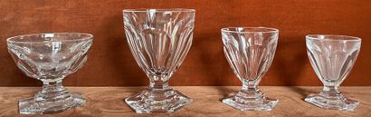 null Crystalware of BACCARAT. Part of service of glasses model Talleyrand. Includes:...