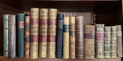 null Ensemble de livres reliés et brochés : certains des XVII, XVIII et XIXe siècles,...