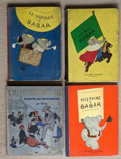 null Set of children's books including Babar, biographies of kings...