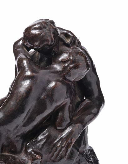 null Auguste RODIN (1840-1917). LE BAISER, 4th reduction or small model. Bronze with...