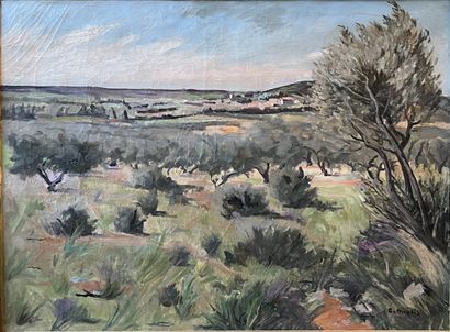 null Guy MONTIS (1918-1976): PAYSAGE DE PROVENCE. Oil on canvas, signed lower right....
