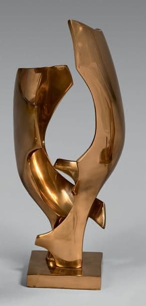 FRED BROUARD (1944-1999) SCULPTURE ABSTRAITE.
Epreuve en bronze poli et verni, signée...