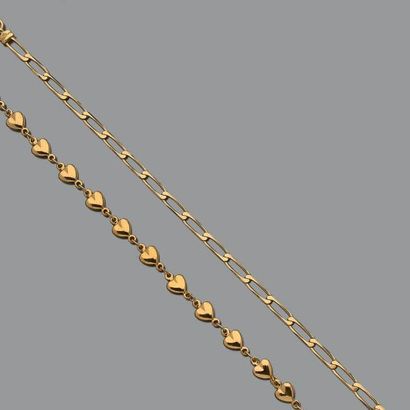 null Bracelet en or jaune 18K (750) à maille figaro.
Long.: env. 18 cm.
Poids brut:...
