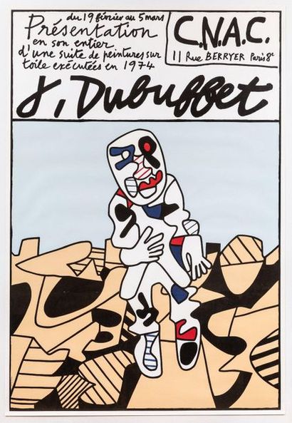  Artiste Jean DUBUFFET (1901-1985) CNAC, Jean Dubuffet, Paris 8ème.1975. 160X113,5cm... Gazette Drouot