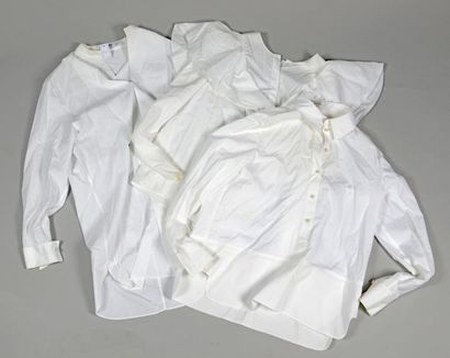 null LANVIN, Christian DIOR

Lot de trois chemises blanches en popeline de coton...