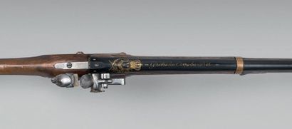 null Rare fusil à silex de garde du corps du Roi premier modèle 1814, canon à pans...