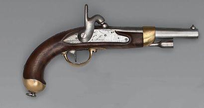 null Pistolet de cavalerie à silex transformé à percussion modèle 1822 T bis, canon...