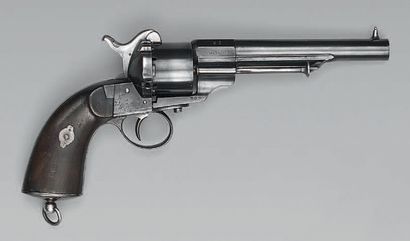 null Pinfire revolver, Lefaucheux system, model 1858 N of navy, single action, manufacture...