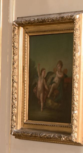 ECOLE FRANCAISE DU XIXème siècle Amour et Zéphyr
Sur sa
Toile d'origine
66 x 54,5...