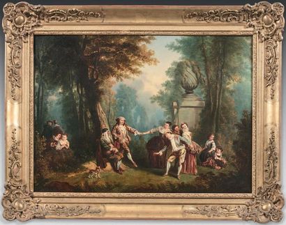 Ecole FRANCAISE du XIXeme siecle, dans le gout d'Antoine WATTEAU Peasant dance
Gathering...