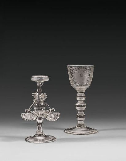 BOHEME, XIXème siècle. GOBELET EN VERRE 
BOHEME, XIXème siècle. GOBELET EN VERRE
Le...