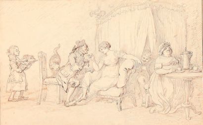 Johann Heinrich RAMBERG (Hanovre 1763 - 1840) L'atelier du portraitiste; L'écrivain...