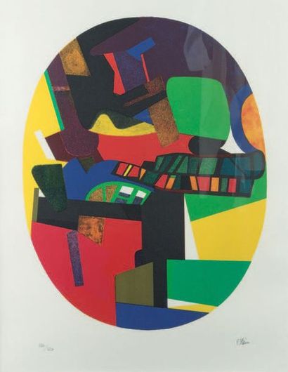 Maurice ESTÈVE (1904-2001) Bouinotte, 1980
Lithographie en couleurs, signée et numérotée...