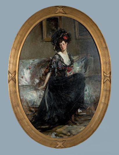 Jacques-Emile BLANCHE (1861-1942) Portrait de Marie de Rohan Chabot, Princesse Lucien...