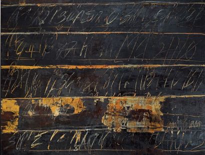 Justo GONZÁLES BRAVO (né en 1944) Untitled, 1996
Painting on panel, signed down on...