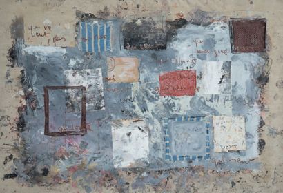 Gérald Thupinier (né en 1950) Qui ...
Huile et collage sur toile.
200 x 280 cm
