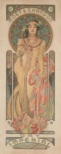 MUCHA Alphonse (1860-1939) Moët et Chandon - Dry Imperial
Lithographic poster in...
